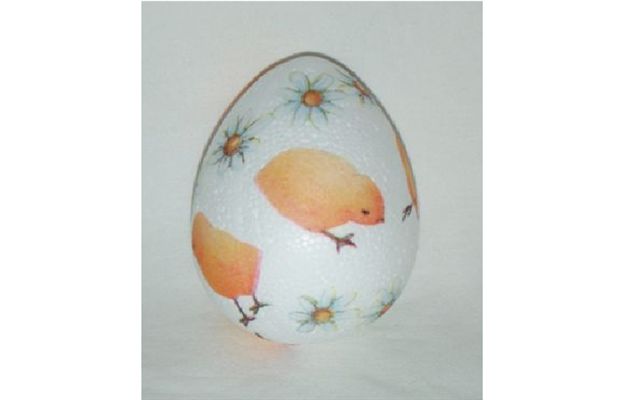 Velikonon dekorativn vejce Kutka s kopretinami
